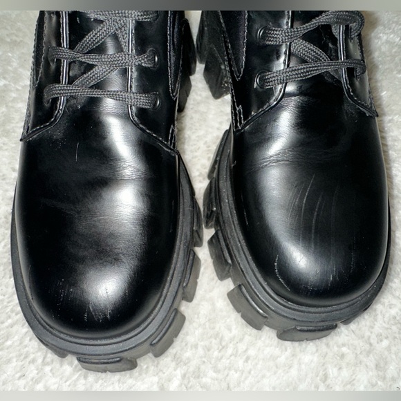 Prada Monolith Leather and Re- Nylon Combat Boots Size 37 - Picture 9 of 16